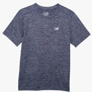New Balance boys Heathered Navy Tee